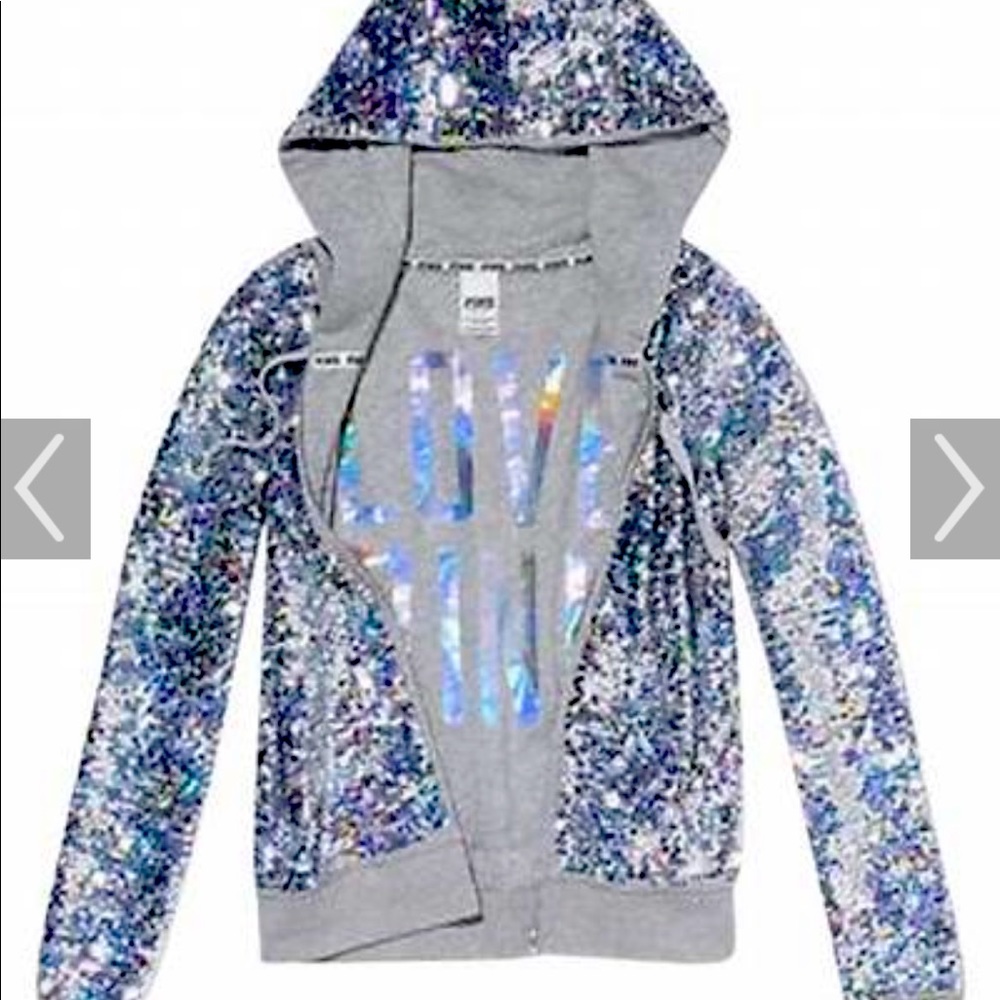 GORGEOUS SOLD OUT!! SEQUINS VICTORIA’S SECRET HOODIE